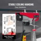 VEVOR Electric Hoist, 998 kg ανυψωτική ικανότητα, 1600W 220V ηλεκτρικό συρμάτινο βαρούλκο από ατσάλι με ενσύρματο τηλεχειριστήριο 427 cm, Ύψος ανύψωσης μονού καλωδίου 1219 cm & κινητήρας καθαρού χαλκού, για εργοστάσιο αποθήκης γκαράζ