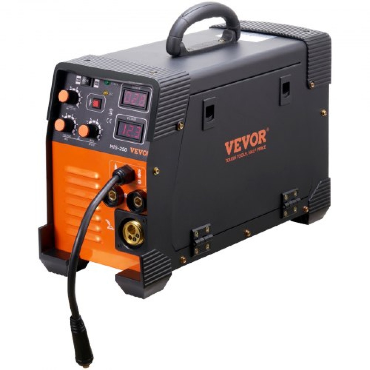 VEVOR MIG Welder 250 Amp MIG TIG Arc Welder 3 in 1 Welder Welding Machine 220V TIG Welder Lift ARC Welder MMA Stick IGBT DC Inverter Welder Digital Display Combo Welding Machine