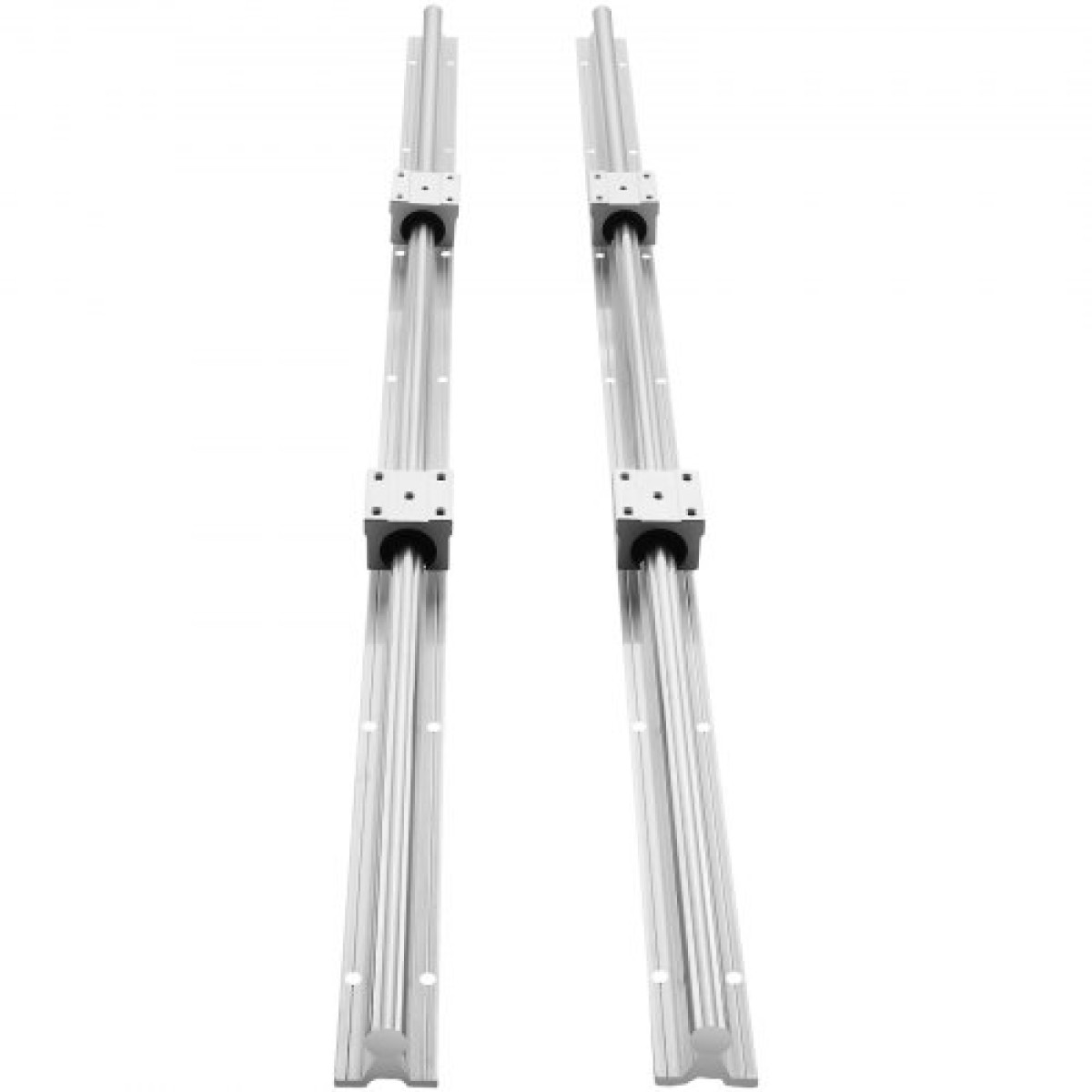 VEVOR Linear Guide Rail Set, SBR20 800mm, 2 PCS 31,5 in/800 mm SBR20 Guide Rails και 4 PCS SBR20UU Slide Blocks, Linear Rails and Bearings for Automated Machines DIY Project CNC Router Machines