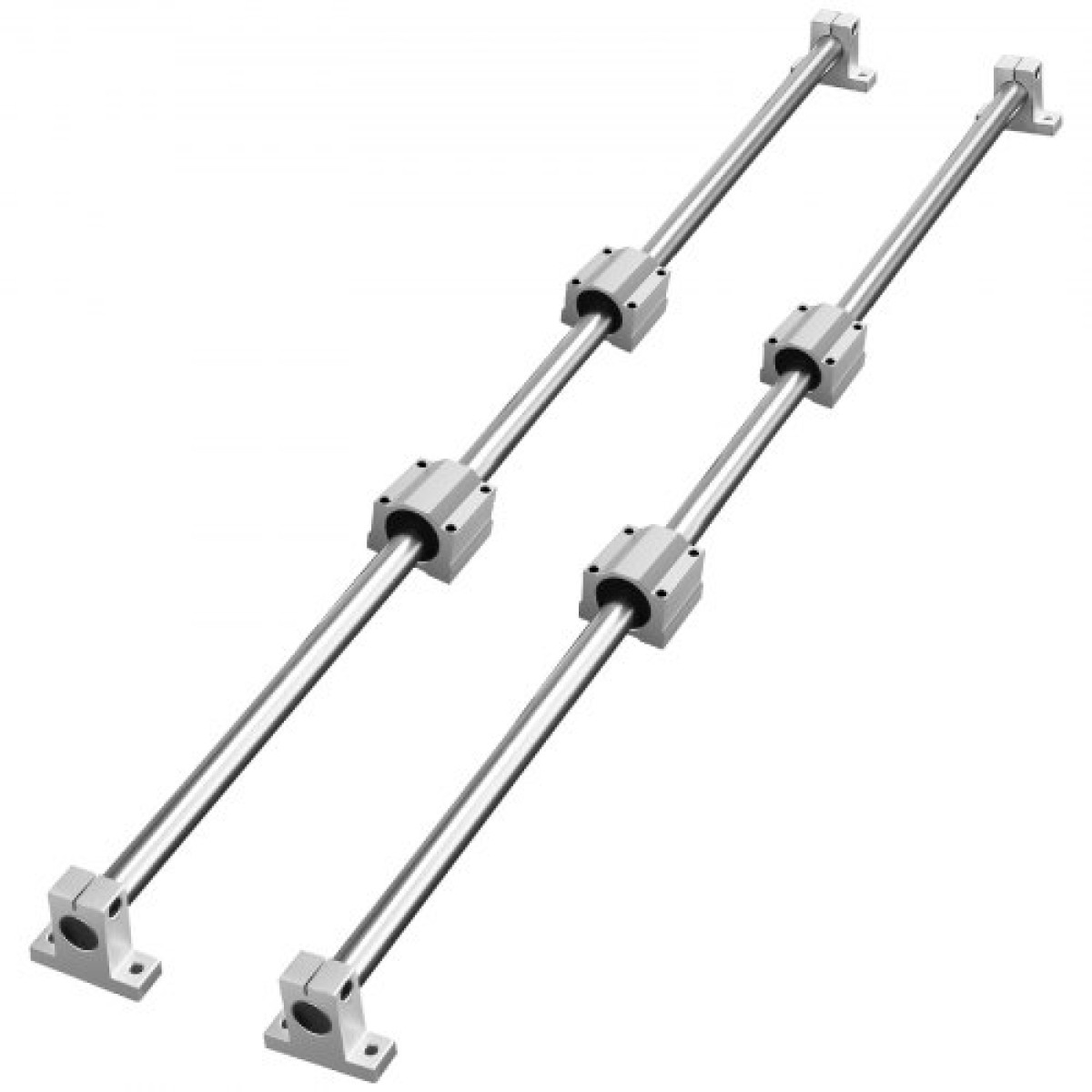 VEVOR Linear Guide Rail Set, SFC20 1200mm, 2 PCS 47,2 in/1200 mm SFC20 Guide Rails 4 PCS SC20 Slide Blocks 4 PCS Rail Supports, Linear Rails and Bearings Kit for Automated Machines CNC DIY Project