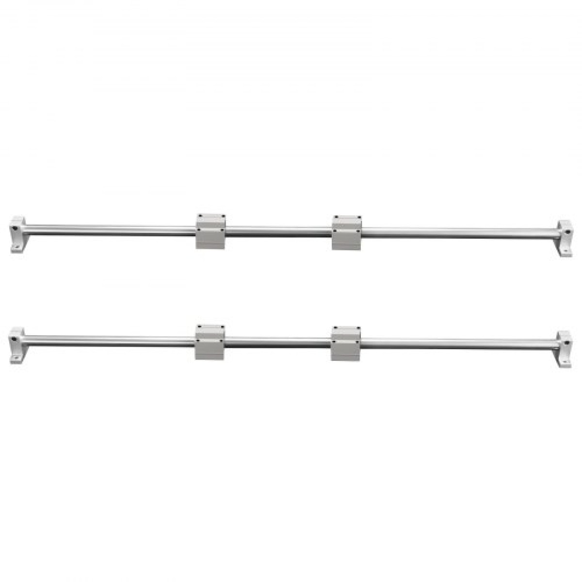 VEVOR Linear Guide Rail Set, SFC16 1000mm, 2 PCS 39,4 in/1000 mm SFC16 Guide Rails 4 PCS SC16 Slide Blocks 4 PCS Rail Supports, Linear Rails and Bearings Kit for Automated Machines CNC DIY Project