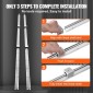 VEVOR Linear Guide Rail Set, SBR20 2200mm, 2 PCS 86,6 in/2200 mm SBR20 Guide Rails και 4 PCS SBR20UU Slide Blocks, Linear Rails and Bearings for Automated Machines DIY Project CNC Router Machines