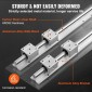 VEVOR Linear Guide Rail Set, SBR16 2000mm, 2 PCS 78,7 in/2000 mm SBR16 Guide Rails και 4 PCS SBR16UU Slide Blocks, Linear Rails and Bearings for Automated Machines DIY Project CNC Router Machines