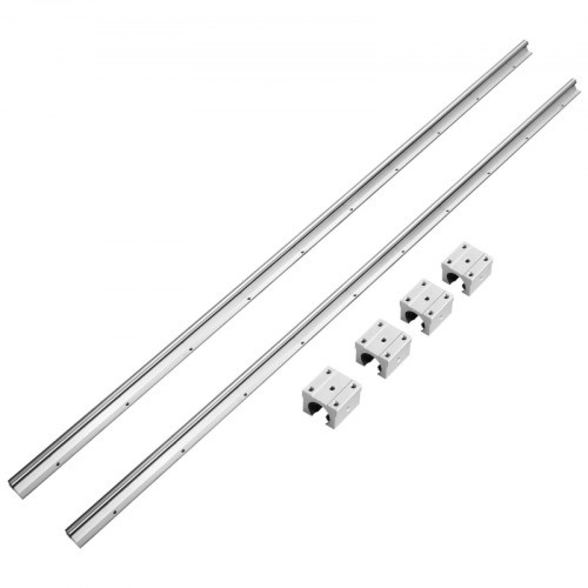 VEVOR Linear Guide Rail Set, SBR16 1500mm, 2 PCS 59 in/1500 mm SBR16 Guide Rails και 4 PCS SBR16UU Slide Blocks, Linear Rails and Bearings Kit for Automated Machines DIY Project CNC Router Machines