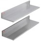 VEVOR 21,8 x 76,2 cm ράφι από ανοξείδωτο χάλυβα, επιτοίχια πλωτά ράφια με backsplash, 20 kg χωρητικότητας φόρτωσης εμπορικά ράφια, ράφι αποθήκευσης βαρέως τύπου για εστιατόριο, κουζίνα, μπαρ, σπίτι και ξενοδοχείο