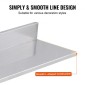 VEVOR 21,8 x 76,2 cm ράφι από ανοξείδωτο χάλυβα, επιτοίχια πλωτά ράφια με backsplash, 20 kg χωρητικότητας φόρτωσης εμπορικά ράφια, ράφι αποθήκευσης βαρέως τύπου για εστιατόριο, κουζίνα, μπαρ, σπίτι και ξενοδοχείο