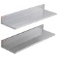 VEVOR 21,8 x 76,2 cm ράφι από ανοξείδωτο χάλυβα, επιτοίχια πλωτά ράφια με backsplash, 20 kg χωρητικότητας φόρτωσης εμπορικά ράφια, ράφι αποθήκευσης βαρέως τύπου για εστιατόριο, κουζίνα, μπαρ, σπίτι και ξενοδοχείο