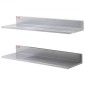 VEVOR 21,8 x 76,2 cm ράφι από ανοξείδωτο χάλυβα, επιτοίχια πλωτά ράφια με backsplash, 20 kg χωρητικότητας φόρτωσης εμπορικά ράφια, ράφι αποθήκευσης βαρέως τύπου για εστιατόριο, κουζίνα, μπαρ, σπίτι και ξενοδοχείο