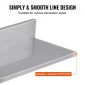 VEVOR 21,8 x 40,6 cm ράφι από ανοξείδωτο χάλυβα, επιτοίχια πλωτά ράφια με οπίσθια όψη, 20 kg χωρητικότητας φόρτωσης εμπορικά ράφια, σχάρα αποθήκευσης βαρέως τύπου για εστιατόριο, κουζίνα, μπαρ, σπίτι και ξενοδοχείο