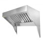 VEVOR Commercial Exhaust Hood, 4FT Food Truck Hood Exhaust, 201 Stainless Steel Concession Trailer Hood με 2 αποσπώμενο πλέγμα φίλτρου λαδιού σχήματος U, κουκούλα εξαερισμού ανθεκτικό στη σκουριά για εστιατόριο κουζίνας