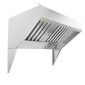 VEVOR Commercial Exhaust Hood, 4FT Food Truck Hood Exhaust, 201 Stainless Steel Concession Trailer Hood με 2 αποσπώμενο πλέγμα φίλτρου λαδιού σχήματος U, κουκούλα εξαερισμού ανθεκτικό στη σκουριά για εστιατόριο κουζίνας