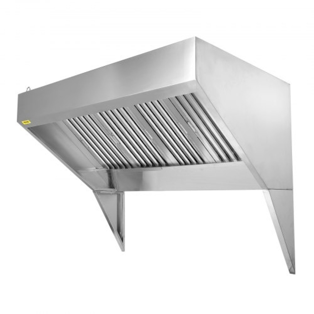 VEVOR Commercial Exhaust Hood, 8FT Food Truck Hood Exhaust, 201 Stainless Steel Concession Hood με 4 αποσπώμενο πλέγμα φίλτρου λαδιού σχήματος U, κουκούλα εξαερισμού ανθεκτικό στη σκουριά για εστιατόριο κουζίνας