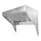 VEVOR Commercial Exhaust Hood, 8FT Food Truck Hood Exhaust, 201 Stainless Steel Concession Hood με 4 αποσπώμενο πλέγμα φίλτρου λαδιού σχήματος U, κουκούλα εξαερισμού ανθεκτικό στη σκουριά για εστιατόριο κουζίνας