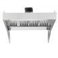 VEVOR Commercial Exhaust Hood, 8FT Food Truck Hood Exhaust, 201 Stainless Steel Concession Hood με 4 αποσπώμενο πλέγμα φίλτρου λαδιού σχήματος U, κουκούλα εξαερισμού ανθεκτικό στη σκουριά για εστιατόριο κουζίνας