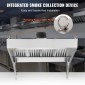VEVOR Commercial Exhaust Hood, 2,74 m Food Truck Hood Exhaust, 201 Stainless Steel Concession Hood με 4 αποσπώμενο πλέγμα φίλτρου λαδιού σχήματος U, κουκούλα εξαερισμού ανθεκτικό στη σκουριά για εστιατόριο κουζίνας
