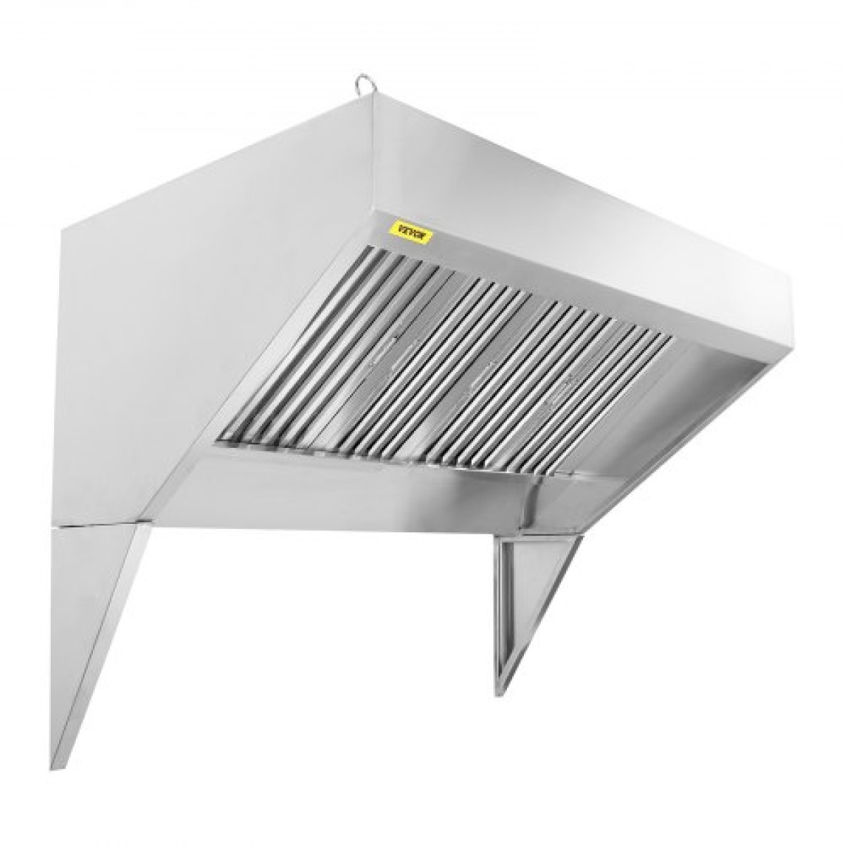 VEVOR Commercial Exhaust Hood, 2,74 m Food Truck Hood Exhaust, 201 Stainless Steel Concession Hood με 4 αποσπώμενο πλέγμα φίλτρου λαδιού σχήματος U, κουκούλα εξαερισμού ανθεκτικό στη σκουριά για εστιατόριο κουζίνας