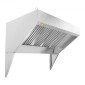 VEVOR Commercial Exhaust Hood, 2,74 m Food Truck Hood Exhaust, 201 Stainless Steel Concession Hood με 4 αποσπώμενο πλέγμα φίλτρου λαδιού σχήματος U, κουκούλα εξαερισμού ανθεκτικό στη σκουριά για εστιατόριο κουζίνας