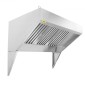 VEVOR Commercial Exhaust Hood, 6FT Food Truck Hood Exhaust, 201 Stainless Steel Concession Trailer Hood με 3 αποσπώμενο πλέγμα φίλτρου λαδιού σχήματος U, κουκούλα εξαερισμού ανθεκτικό στη σκουριά για εστιατόριο κουζίνας