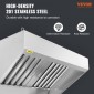 VEVOR Commercial Exhaust Hood, 1,5 m Food Truck Hood Exhaust, 201 Stainless Steel Concession Hood με 2 αποσπώμενο πλέγμα φίλτρου λαδιού σχήματος U, κουκούλα εξαερισμού ανθεκτικό στη σκουριά για εστιατόριο κουζίνας
