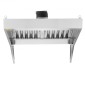 VEVOR Commercial Exhaust Hood, 1,5 m Food Truck Hood Exhaust, 201 Stainless Steel Concession Hood με 2 αποσπώμενο πλέγμα φίλτρου λαδιού σχήματος U, κουκούλα εξαερισμού ανθεκτικό στη σκουριά για εστιατόριο κουζίνας