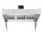 VEVOR Commercial Exhaust Hood, 7FT Food Truck Hood Exhaust, 201 Stainless Steel Concession Trailer Hood με 3 αποσπώμενο πλέγμα φίλτρου λαδιού σχήματος U, κουκούλα εξαερισμού ανθεκτικό στη σκουριά για εστιατόριο κουζίνας