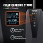 VEVOR Φορητός φορτιστής EV Τύπος 2, 16A 3,7 kW, Φορτιστής αυτοκινήτου ηλεκτρικού οχήματος με καλώδιο φόρτισης 8,6 m CEE 7/7 Plug LCD οθόνη, IEC 62196 Home Station EV Charging with Carry Bag Charging Cable Hook, IP66