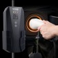 VEVOR Φορητός φορτιστής EV Τύπος 2, 16A 3,7 kW, Φορτιστής αυτοκινήτου ηλεκτρικού οχήματος με καλώδιο φόρτισης 8,6 m CEE 7/7 Plug LCD οθόνη, IEC 62196 Home Station EV Charging with Carry Bag Charging Cable Hook, IP66
