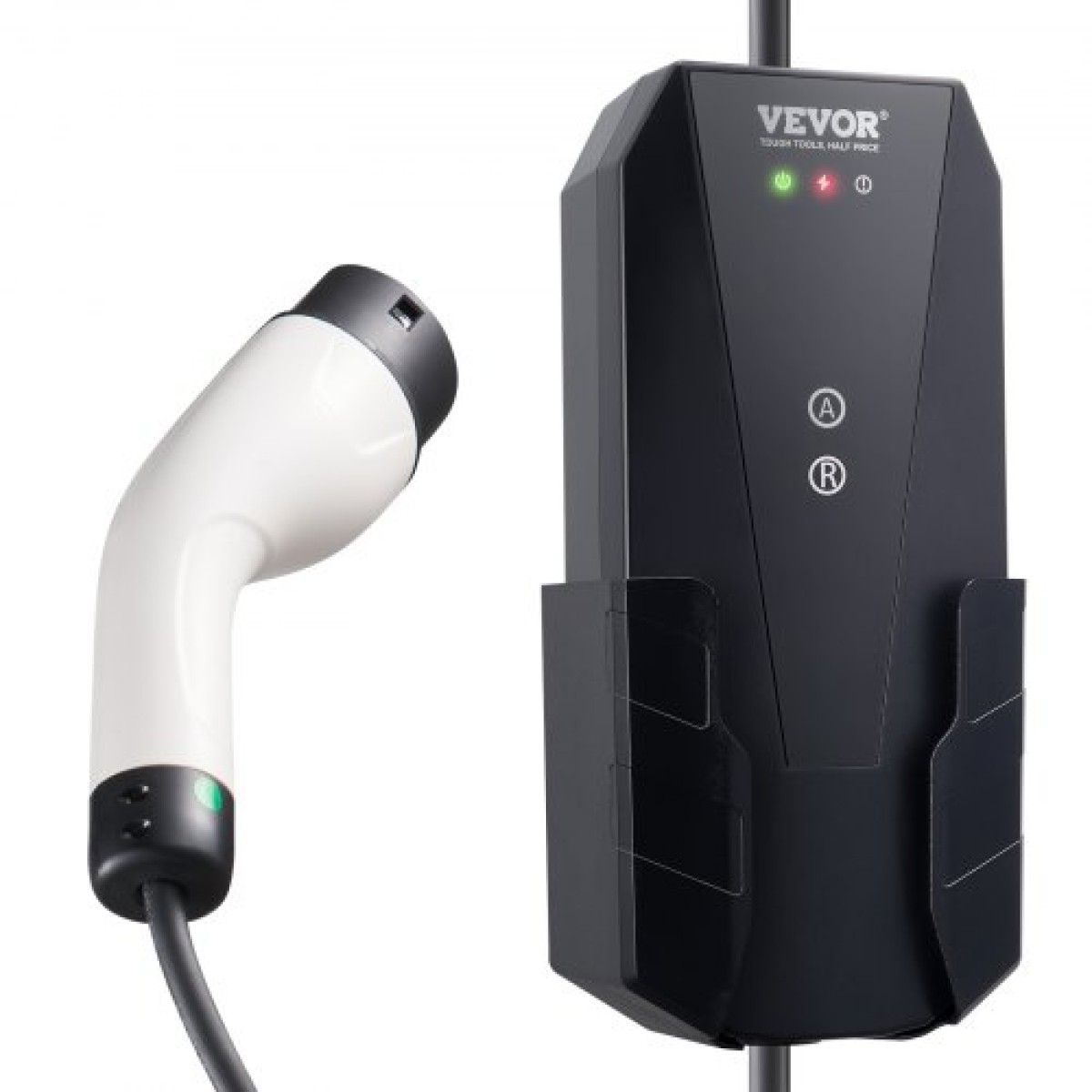VEVOR Portable EV Charger Type 2, 16A 3,7 kW, Electric Vehicle Car Charging Charging CEE 7/7 Plug, IEC 62196 Home EV Charging Station with Storage Bag Charging Cable Hook, IP66