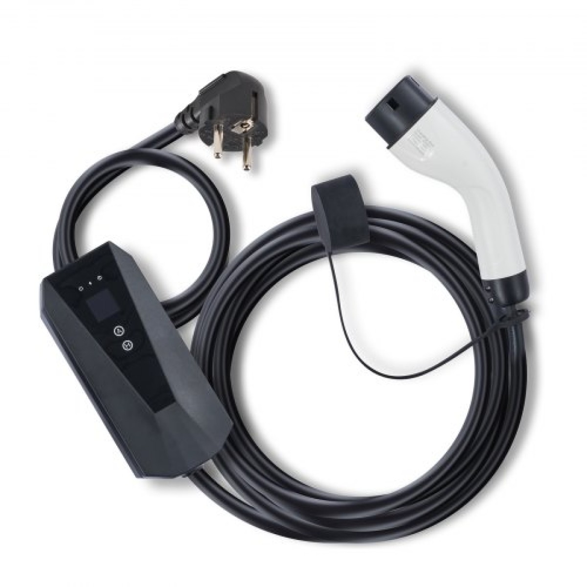 VEVOR Portable EV Charger Type 2, 16A 3,7 kW, Electric Vehicle Car Charging Charging CEE 7/7 Plug, IEC 62196 Home EV Charging Station with Storage Bag Charging Cable Hook, IP66