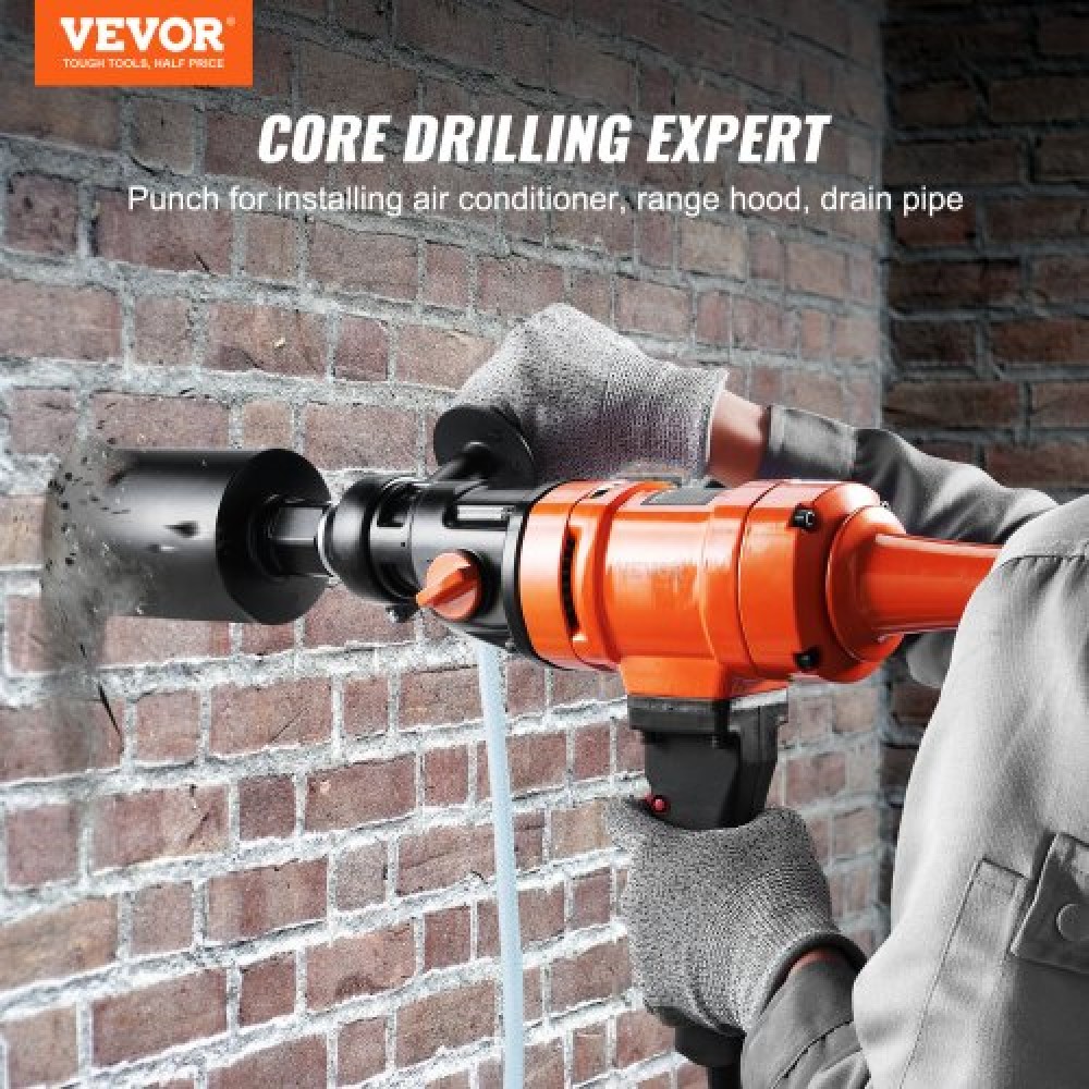 VEVOR Diamond Core Drill Machine Handheld Concrete Core Drill Rig 10,2 cm Bit 1500W