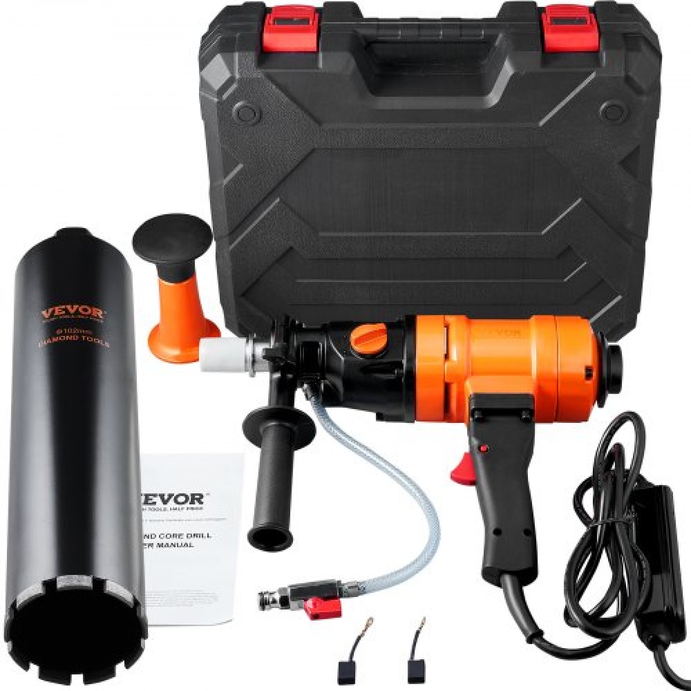 VEVOR Diamond Core Drill Machine Handheld Concrete Core Drill Rig 10,2 cm Bit 1500W