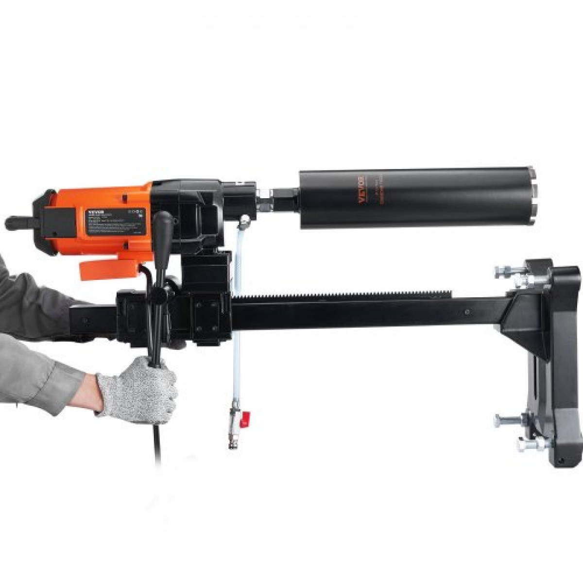 VEVOR Diamond Core Drill Machine Concrete Core Drill Rig Casters 3200W 750RPM