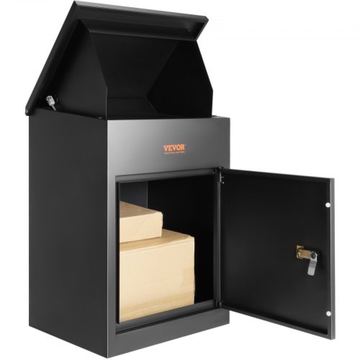 VEVOR Mailboxes for Outside 17.3"x13.8"x22.8", Κουτιά παράδοσης πακέτου από γαλβανισμένο χάλυβα για εξωτερικό με κωδικοποιημένη κλειδαριά, αντικλεπτικό διάφραγμα, IPX3 αδιάβροχο κουτί παράδοσης για πακέτα για βεράντα, πεζοδρόμιο