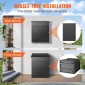 VEVOR Mailboxes for Outside 17.3"x13.8"x22.8", Κουτιά παράδοσης πακέτου από γαλβανισμένο χάλυβα για εξωτερικό με κωδικοποιημένη κλειδαριά, αντικλεπτικό διάφραγμα, IPX3 αδιάβροχο κουτί παράδοσης για πακέτα για βεράντα, πεζοδρόμιο