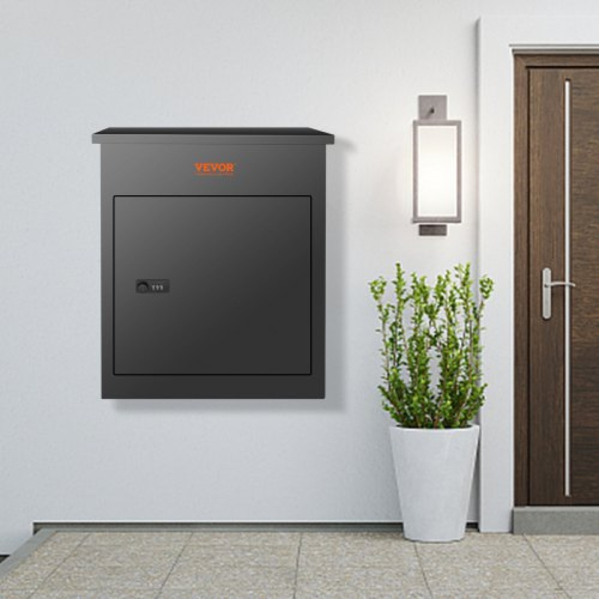 VEVOR Mailboxes for Outside 17.3"x13.8"x22.8", Κουτιά παράδοσης πακέτου από γαλβανισμένο χάλυβα για εξωτερικό με κωδικοποιημένη κλειδαριά, αντικλεπτικό διάφραγμα, IPX3 αδιάβροχο κουτί παράδοσης για πακέτα για βεράντα, πεζοδρόμιο