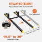 VEVOR Pallet Forks, 2000 lbs Tractor Bucket Forks, 60" Total Length Clamp on Pallet Fork with Adjustable Stabilizer bar, Heavy Duty Pallet Forks for Tractor Attachment, Skid Steer, Loader Bucket
