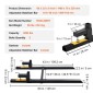 VEVOR Pallet Forks, 2000 lbs Tractor Bucket Forks, 60" Total Length Clamp on Pallet Fork with Adjustable Stabilizer bar, Heavy Duty Pallet Forks for Tractor Attachment, Skid Steer, Loader Bucket