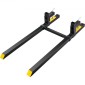 VEVOR Pallet Forks, 2000 lbs Tractor Bucket Forks, 60" Total Length Clamp on Pallet Fork with Adjustable Stabilizer bar, Heavy Duty Pallet Forks for Tractor Attachment, Skid Steer, Loader Bucket