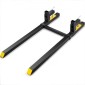 VEVOR Pallet Forks, 2000 lbs Tractor Bucket Forks, 60" Total Length Clamp on Pallet Fork with Adjustable Stabilizer bar, Heavy Duty Pallet Forks for Tractor Attachment, Skid Steer, Loader Bucket