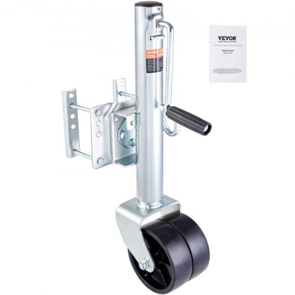 VEVOR Trailer Jack, Boat Trailer Jack 35.3 in, Bolt-on Trailer Tongue Jack Weight Capacity 1500 lb, with PP Wheels and Handle for lifting RV Trailer, Horse Trailer, Utility Trailer, Yacht Trailer
