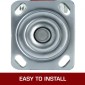 VEVOR 4 Pack 15,24 x 5,08 cm Τροχοί τροχοί 2 άκαμπτοι και 2 περιστρεφόμενοι τροχοί με πλαϊνό φρένο Πλάκα σιδήρου πολυουρεθάνης 453,59 kg Χωρητικότητα ανά τροχό