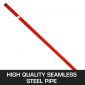 VEVOR 3T Prylever Bar 3000 kg Χωρητικότητα Steel Pry Lever Bar Heavy Duty with Wheels Prylever με λαβή μήκους 152,4 cm