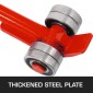 VEVOR 3T Prylever Bar 3000 kg Χωρητικότητα Steel Pry Lever Bar Heavy Duty with Wheels Prylever με λαβή μήκους 152,4 cm