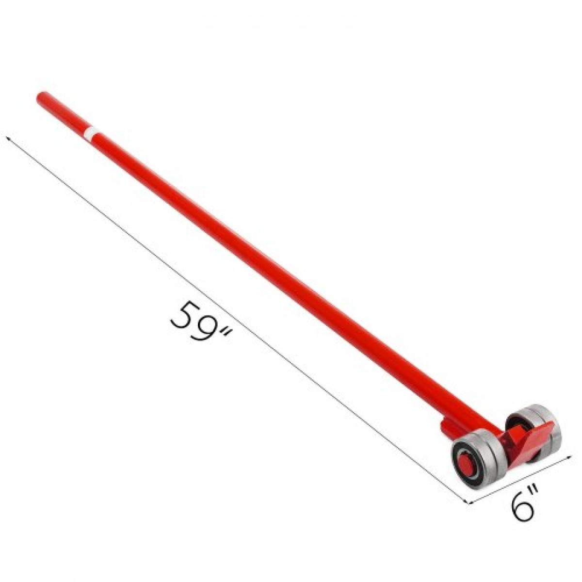 VEVOR 3T Prylever Bar 3000 kg Χωρητικότητα Steel Pry Lever Bar Heavy Duty with Wheels Prylever με λαβή μήκους 152,4 cm