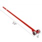 VEVOR 3T Prylever Bar 3000 kg Χωρητικότητα Steel Pry Lever Bar Heavy Duty with Wheels Prylever με λαβή μήκους 152,4 cm