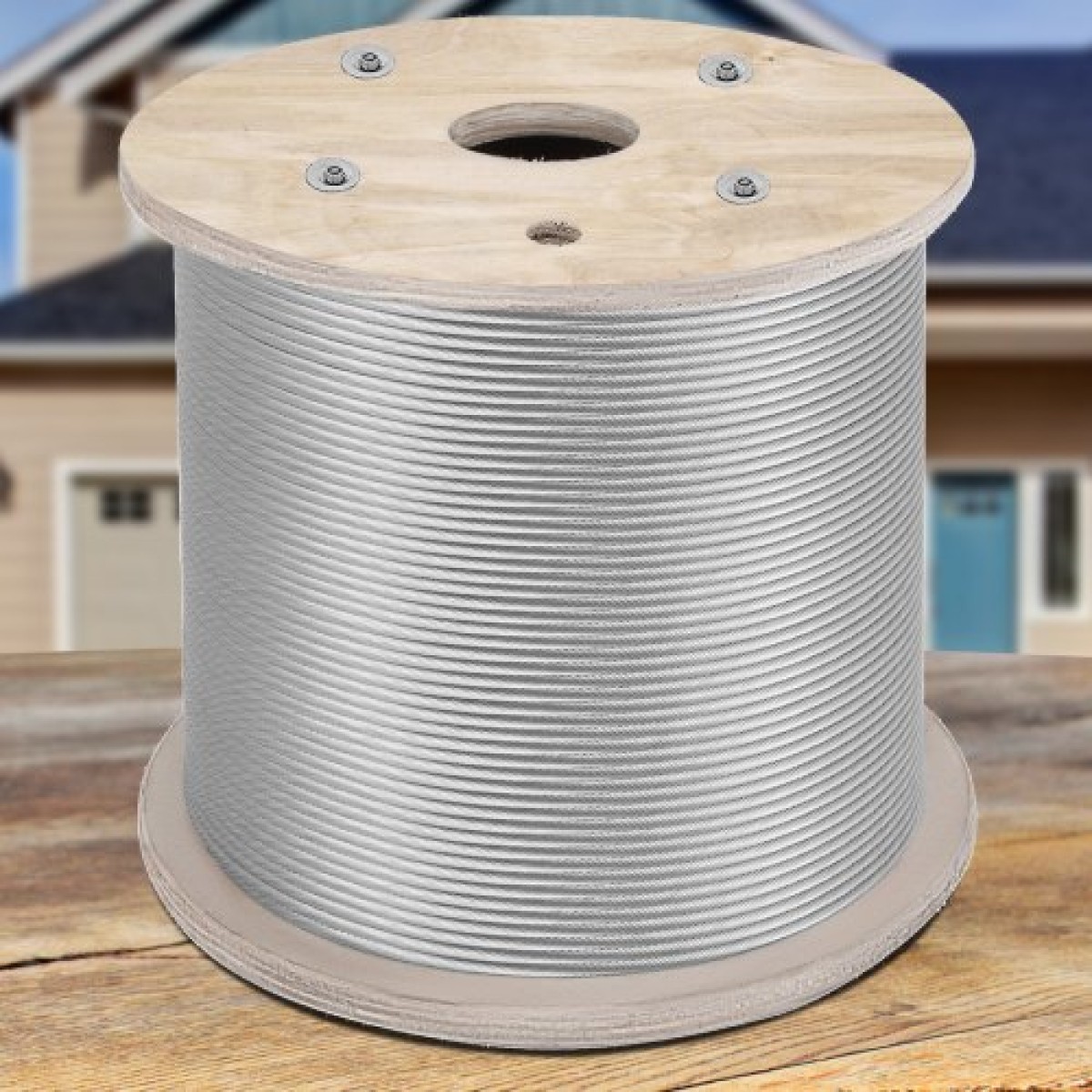 VEVOR 1/4" Καλώδιο από ανοξείδωτο χάλυβα 200FT, T304 7x19 Σύστημα κιγκλιδώματος καλωδίου πιο σφιχτό πυρήνα Σύρμα φράχτη κιτ κιγκλίδωμα καταστρώματος αεροσκαφών