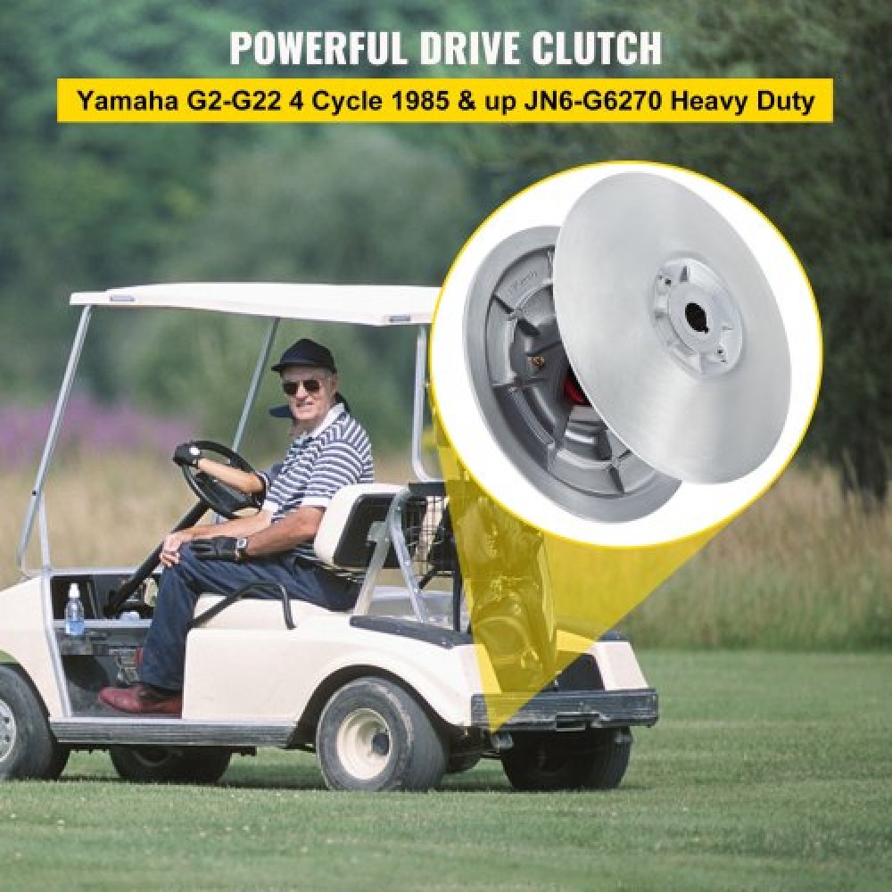 VEVOR Golf Cart Secondary Driven Power Clutch Kit Metal Surface Drive Clutch 1985-2007 Driven Clutch Kit Compatible with Yamaha Low End G2-G28 Golf Cart (with Spring)