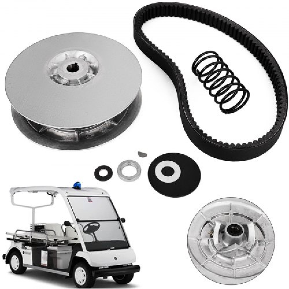 VEVOR Rear Driven Clutch Kit for Yamaha Gas Golf Cart G2-G22 1985+ Secondary Clutch Driven Kit with Belt JN6-G6201-03 JN6-G6201-04, Silver