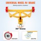VEVOR 208,2 L Drum Dolly, 544,3 kg Χωρητικότητα φόρτωσης, Barrel Dolly Cart Drum Caddy Στρογγυλό Dolly Steel Χαμηλού προφίλ, Πλαίσιο από χάλυβα βαρέως τύπου με ρυθμιζόμενη λαβή 3 τροχών, για εργαστήριο εργοστασιακή αποθήκη