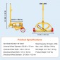 VEVOR 208,2 L Drum Dolly, 544,3 kg Χωρητικότητα φόρτωσης, Barrel Dolly Cart Drum Caddy Στρογγυλό Dolly Steel Χαμηλού προφίλ, Πλαίσιο από χάλυβα βαρέως τύπου με ρυθμιζόμενη λαβή 3 τροχών, για εργαστήριο εργοστασιακή αποθήκη